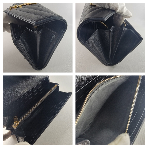 SAINT LAURENT YSL Cassandre Leather Long Wallet - Picture 8 of 9
